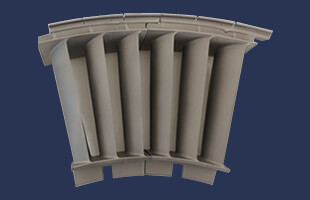 Stationary blade Solution treatment /age hardening of precision castings